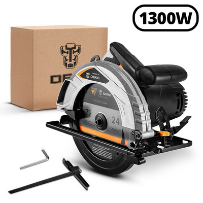 DEKO električna kružna pila 185 mm, višenamjenski stroj za rezanje, s laserom (185L1) i pomoćnom ručkom - DKCS185L1/DKCS185LD3