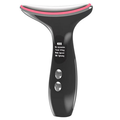 EMS Neck Face Lifting Beauty Device 3 Colors LED Photon Therapy Skin Tighten Reduce Double Chin Anti Wrinkle Remove Skin Care