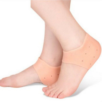 2 τμχ Κάλτσες σιλικόνης με τζελ για την περιποίηση ποδιών με τρύπες στα πόδια Σκασμένο δέρμα Ενυδατική περιποίηση ποδιών Αντισπασμωδικό προστατευτικό μανίκι
