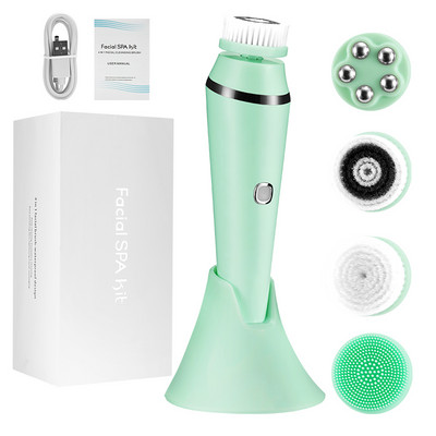Beauty elektromos arctisztító kefe Face Spa Massager vízálló Spin Sonic hámlasztó arcradír kefe bőrápoló gép