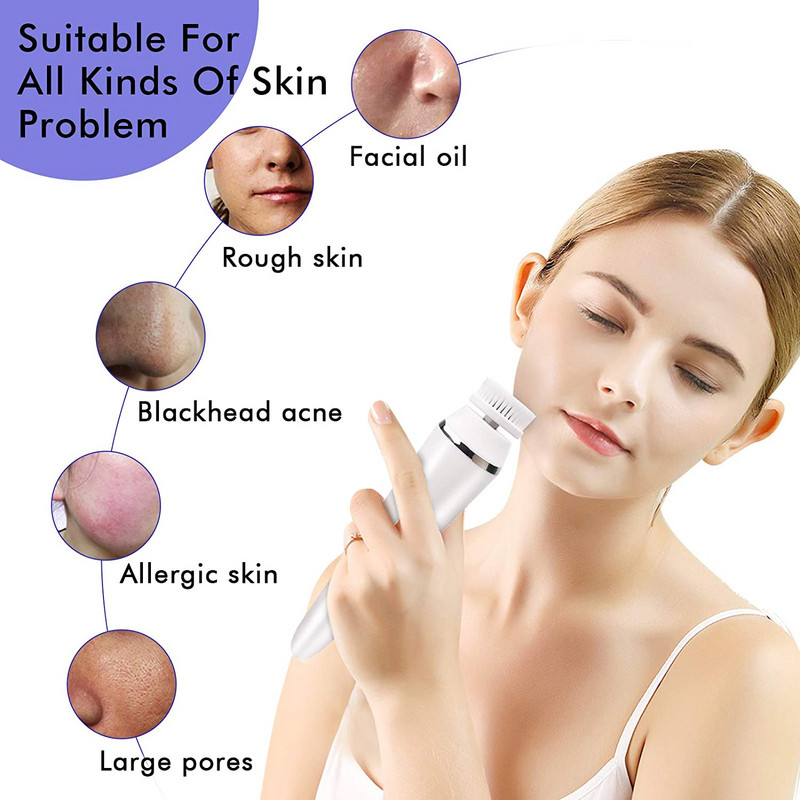 Beauty elektromos arctisztító kefe Face Spa Massager vízálló Spin Sonic hámlasztó arcradír kefe bőrápoló gép