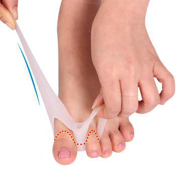 2Pcs=1Pair Силиконов гел Bunion Big Toe Separator Разпръсквач Облекчава болките в краката Foot Hallux Valgus Correction Масаж Инструменти за педикюр