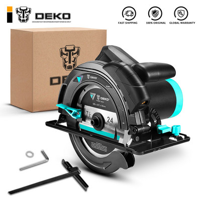 DEKO DKCS185L1 električna kružna pila 185 mm/1500 W, višenamjenski stroj za rezanje, električni alati s pomoćnom ručkom/laserskom vodilicom