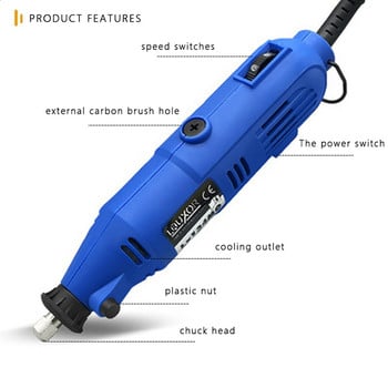 Electric Grinder Mini Drill Rotary Tools Engraver for Dremel Ηλεκτρικά Εργαλεία για Ξύλο Κοπή Μετάλλων Τρίψιμο Γυάλισμα Αξεσουάρ