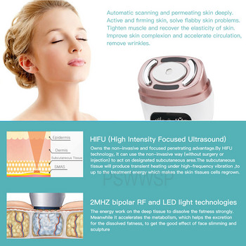 Мини HIFU машина Ултразвуков масажор за лице RF EMS Microcurrent Lift Firm Tightening Anti Wrinkle Face Beauty Skin Care Tools