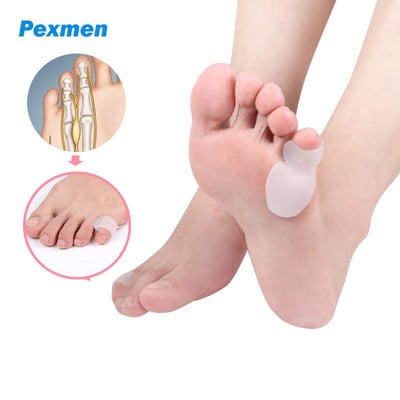 Pexmen 2vnt Tailor's Bunion Corrector Pad Bunionette tiesintuvas Pinky Toe Separator Protector Shield Skausmą malšinantis tarpiklis