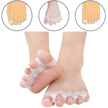 Προστατευτικό δακτύλων ποδιών σιλικόνης Διαχωριστικά δακτύλων Ίσιωμα Bunion Protector Pain Relief Foot Care 5 Χρώματα