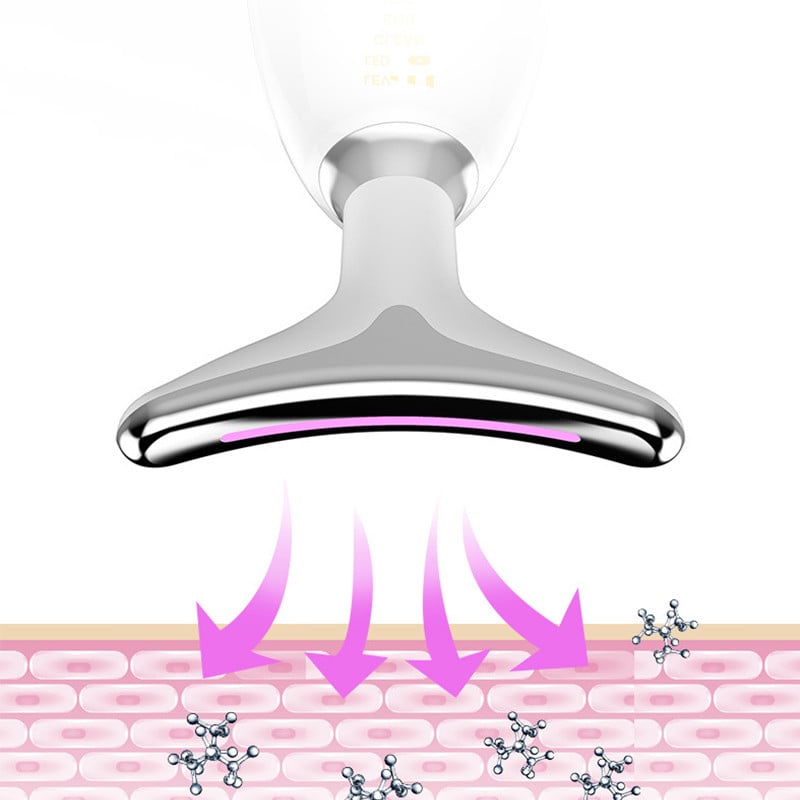 Neck Face Beauty Device LED Red Light Therapy Bőrfeszesítés Csökkenti a dupla állú ráncokat Eltávolítás Lifting Masszírozó Bőrápoló eszközök