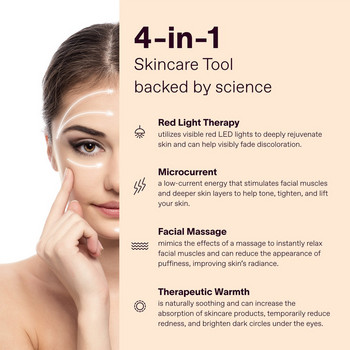 EMS Microcurrent Face Lift Beauty Care Machine Масажори за очи Терапия с червена светлина против стареене Бръчки Устройство за стягане на кожата на лицето