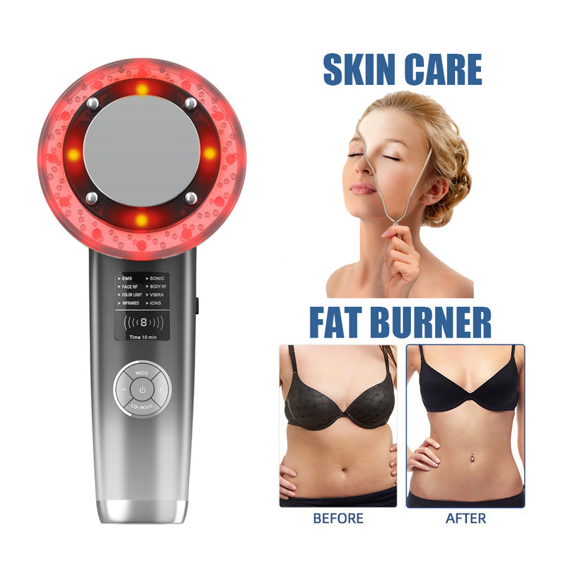 8/6/3 viename ultragarsinis kavitacijos aparatas EMS kūno formuotojas pilvą liekninantis anticeliulitinis RF LED veido odos masažuoklis grožio prietaisas