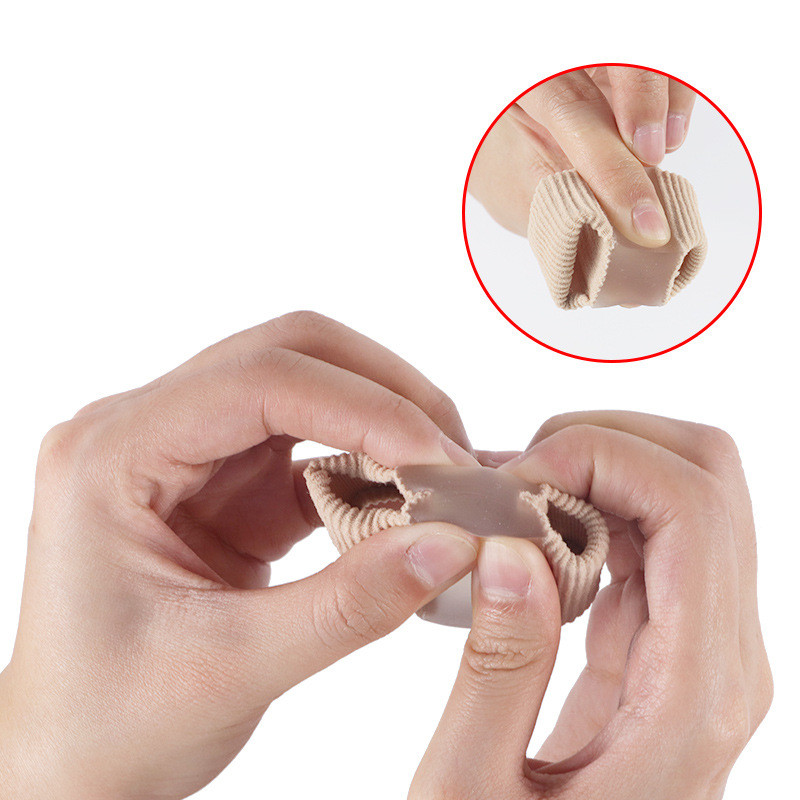 1/2 db szilikon lábujj szétválasztó Bunion Hallux Valgus Corrector hüvelykujj-korrekciós egyenesítő lábápoló eszköz