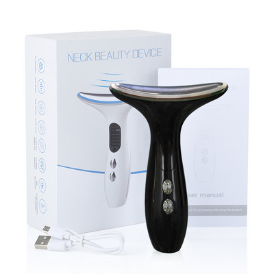 EMS Neck Face Massager Anti Wrinkle Beauty Device LED Light Photon Therapy Bőrfeszesítés Csökkenti Dupla állát Eltávolítja Bőrápoló