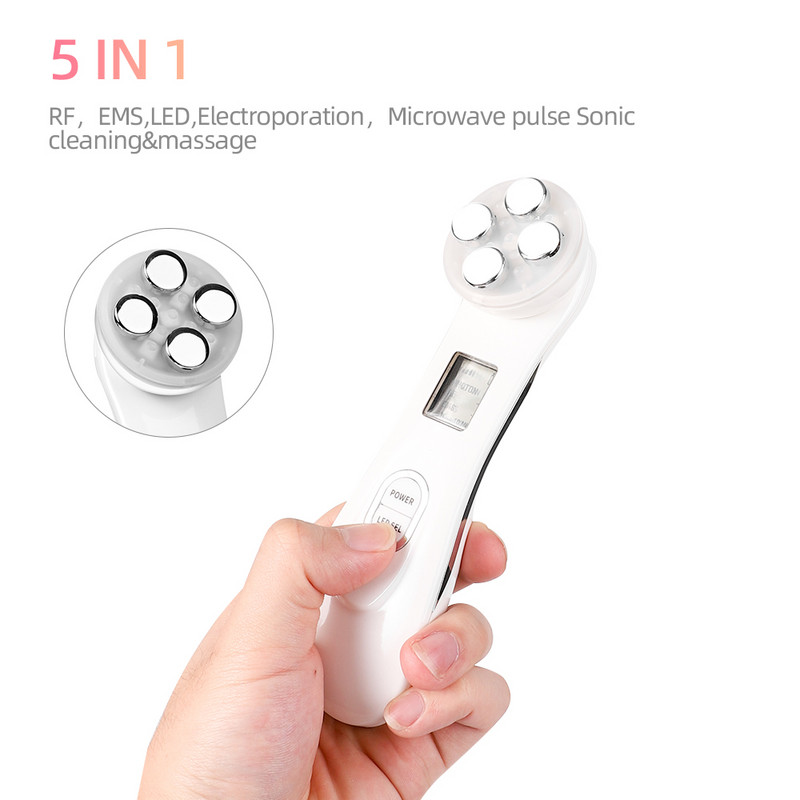 5 u 1 Led uređaj za zatezanje kože Led Rf Ems Radiofrekvencijski uređaj za zatezanje kože Lifting lica Elektroporacija Mezoterapija
