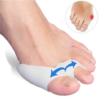 2 ΤΕΜ. Σιλικόνη Gel Silicone Thumb Corrector Bunion Little Toe Protector Separator Hallux Valgus Finger Straightener Foot Care Relief Pads