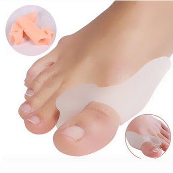 2 ΤΕΜ. Σιλικόνη Gel Silicone Thumb Corrector Bunion Little Toe Protector Separator Hallux Valgus Finger Straightener Foot Care Relief Pads