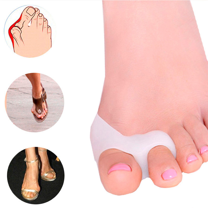 2 DB szilikon gél hüvelykujjkorrekciós lábujjvédő kis lábujjvédő elválasztó Hallux Valgus ujjkiegyenesítő lábápoló tehermentesítő párnák