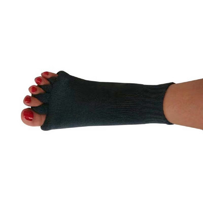 1Pár öt lábujj elválasztó lábzokni Hallux Valgus Corrector Bunion Adjuster lábápoló kiegyenesítő zokni