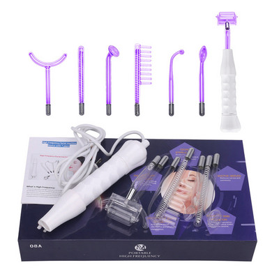 7 u 1 visokofrekventna elektroterapijska elektroda Purple Light Štapić za akne Skin Care Spot Acne Remover Facial Spa Beauty Machine