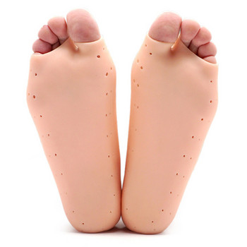 Меки силиконови гел чорапи за професионална грижа за кожата на краката, протектор за облекчаване на сухи напукани белещи се токчета, обувки, стелка, инструменти за педикюр