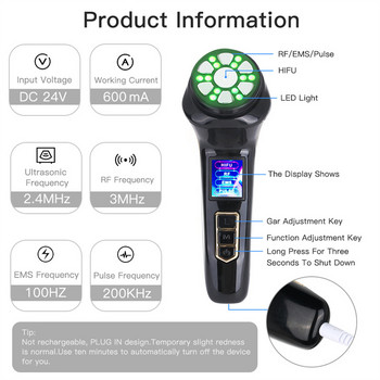 4 σε 1 Mini HIFU Machine RF Lifting EMS Microcurrent Αντιρυτιδικό Υπερηχογράφημα Προσώπου Beauty Skin Care Συσκευή μασάζ προσώπου