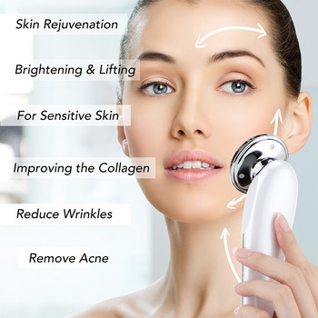 Συσκευή ανύψωσης προσώπου 7 σε 1 EMS RF Μικρορεύματα Αναζωογόνηση του δέρματος Μασάζ προσώπου Light Therapy Anti-aging Wrinkle Beauty tool