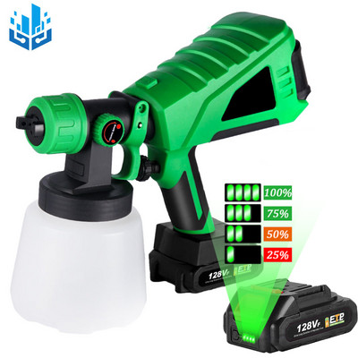 1000ML електрически пистолет за пръскане за Makita 18V батерия, ръчна безжична пръскачка за боядисване на автомобили, мебел, стоманено покритие, аерограф