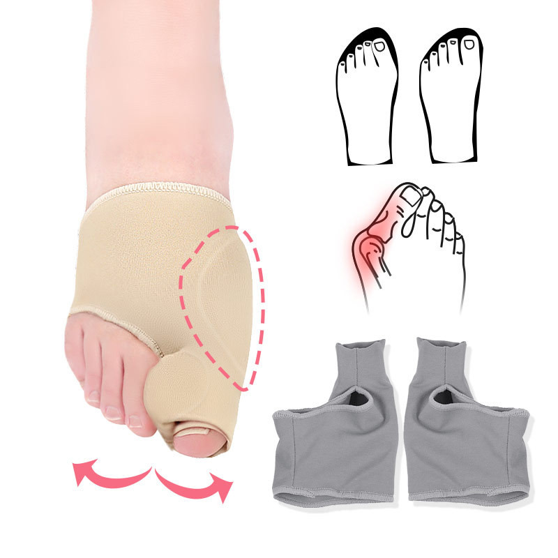 Lábujjleválasztó Hallux Valgus Bunion Corrector Orthotics Lábcsont Hüvelykujj-beállító korrekciós zokni kiegyenesítő pedikűr eszköz 2db