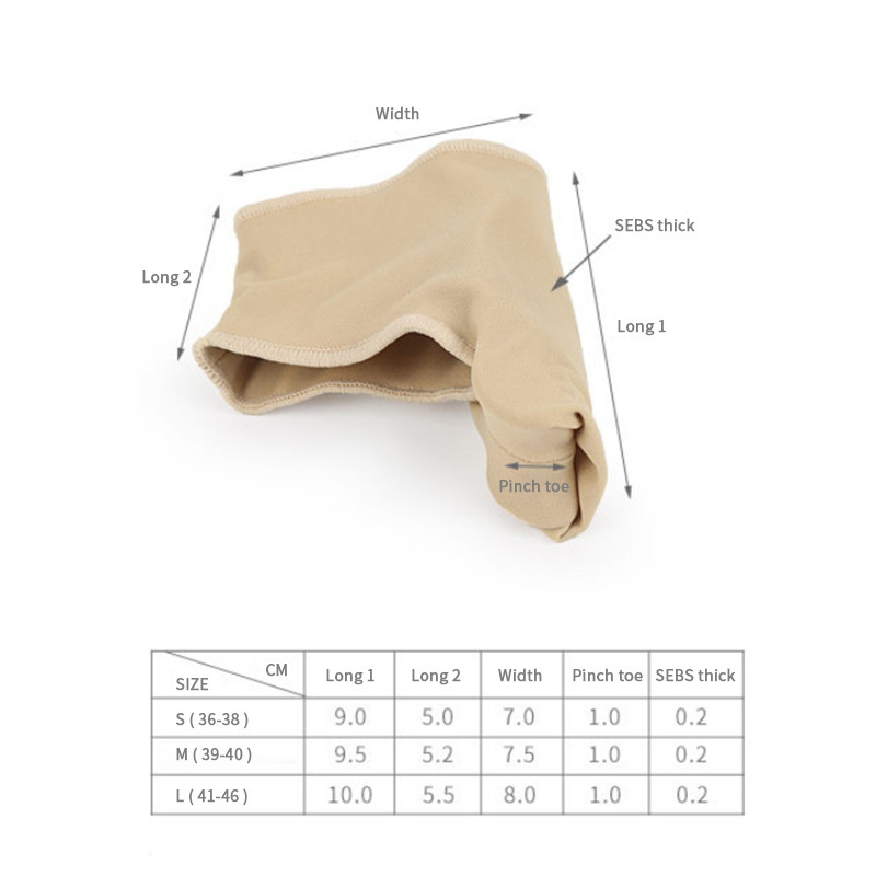 Lábujjleválasztó Hallux Valgus Bunion Corrector Orthotics Lábcsont Hüvelykujj-beállító korrekciós zokni kiegyenesítő pedikűr eszköz 2db