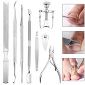 Profesionalios pedikiūro priemonės Įaugintų nagų įrankių rinkinys Nagų priežiūra Įaugusių kojų nagų šalinimas Koregavimas Clippers Pėdų priežiūra