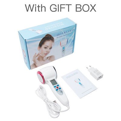 Ultraheli krüoteraapia kuuma külma haamriga näo tõstmine kahanev poore masseeriv näo sinine foton akne ravi iluhooldusmasin