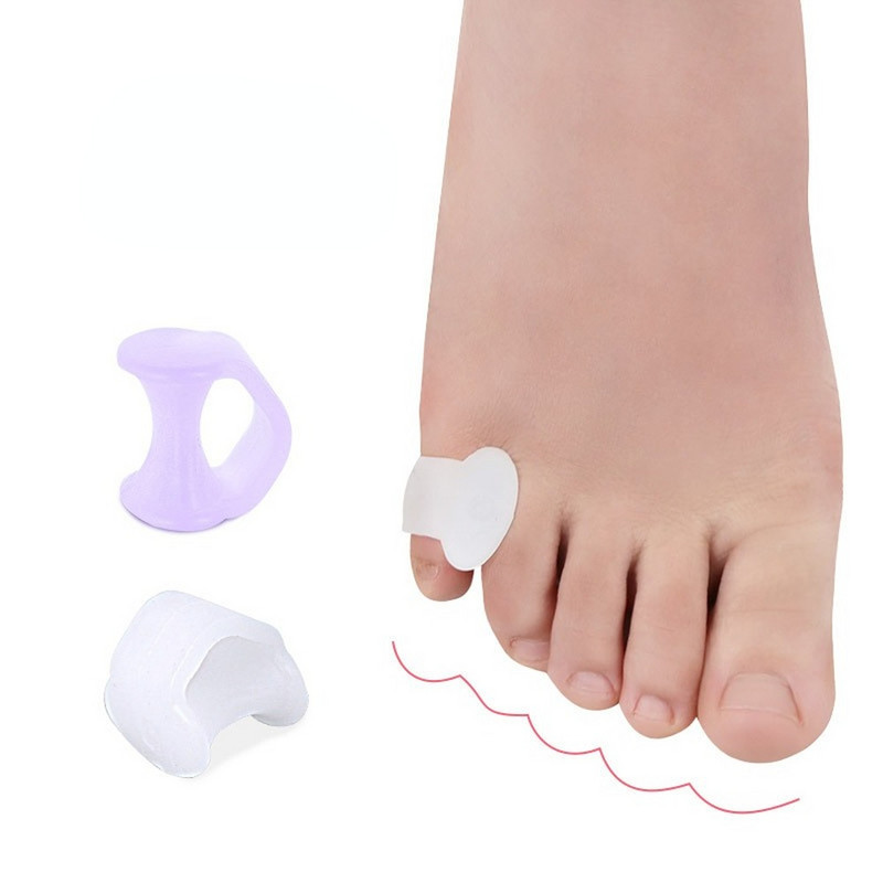 2db átlátszó kék nagylábujj elválasztó párna csontjavító puha szilikon gél Hallux orthosis Valgus elválasztó lábápoló