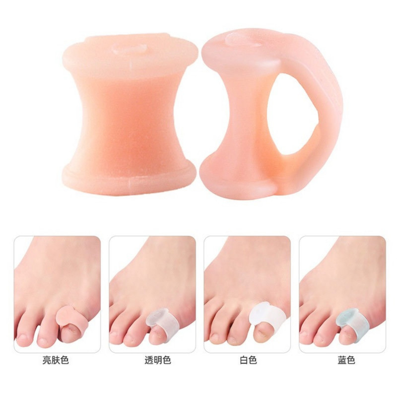 2db átlátszó kék nagylábujj elválasztó párna csontjavító puha szilikon gél Hallux orthosis Valgus elválasztó lábápoló