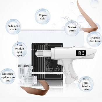 Μεσοθεραπεία 2022 Meso Gun Water Injector Συσκευή ομορφιάς Skin Care Microcrystal Αντιρυτιδική με 3 τεμάχια αναλώσιμα Επαναφορτιζόμενη