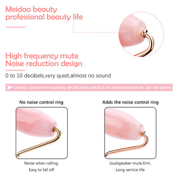 Mute Rose Quartz Roller Προσώπου Jade Roller Face Massager για Πρόσωπο Μάτια Μάγουλα Μέτωπο Λαιμός Μείωση ρυτίδων Δέρμα Εργαλείο περιποίησης σώματος