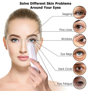 EMS Eye Vibration Massager Eye Face Lifting Beauty Instrument Device Премахване на бръчки Тъмни кръгове Джобове Инструменти за грижа за кожата