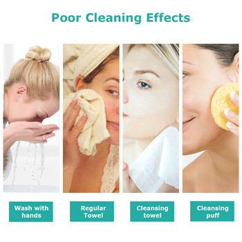 4 σε 1 Electric Clean Facial Brush Face Tightening Exfoliating Cleansing Sonic Massager Cleaner with 4 Heads Kit Περιποίηση προσώπου