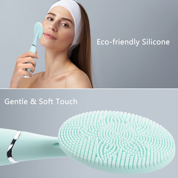 Electric Face Brush Cleanser Υπερήχων κραδασμών Facial Skin Care Remover Pore Cleaner Face Massage Tool Handheld