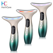 Kaklo veido masažas 3 spalvų LED EMS dvigubo smakro valiklis V linijos smakro pakėlimas Prietaisai nuo kaklo raukšlių veido plonesnio smakro