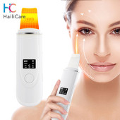 7 üzemmódú fűtött ultrahangos bőrradír Vibrációs mitesszer eltávolító arctisztító kavitáció peeling arc lifting szépségápoló készülék