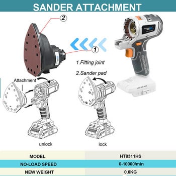 20V Brushless Mouse Sander Polisher Πολυεργαλείο Αλυσοπρίονο Ηλεκτρικό κατσαβίδι Ηλεκτρικό τρυπάνι παλινδρομικό πριόνι για 18V Makita