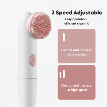 Ηλεκτρική βούρτσα καθαρισμού προσώπου Καθαριστικό προσώπου σιλικόνης Sonic Vibration Face Clean Συσκευή μασάζ Deep Pore Cleaning Περιποίηση δέρματος
