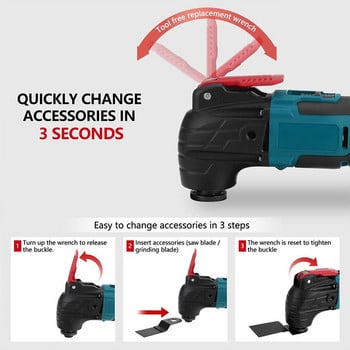 Για Makita Battery Electric Cordless Oscillat trimmer πολλαπλών χρήσεων Ηλεκτρικό τρίμερ πολλαπλών χρήσεων/φτυάρι/εργαλείο πριονιού κοπής