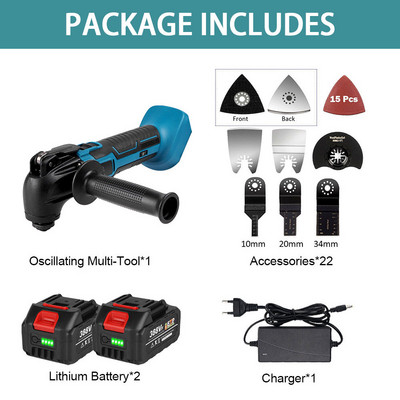 Oscilirajući višenamjenski alat 20000PM bežični Vibracijski alat za obradu drveta razine 6 Električni ukrasni trimer za Makita 18v bateriju