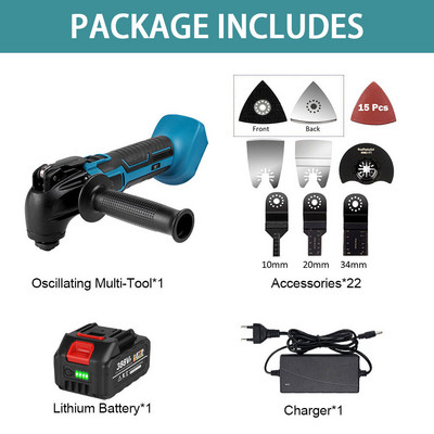 Oscilirajući višenamjenski alat 20000PM bežični Vibracijski alat za obradu drveta razine 6 Električni ukrasni trimer za Makita 18v bateriju