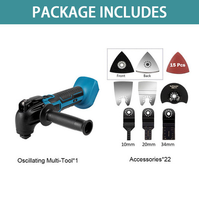 Oscilirajući višenamjenski alat 20000PM bežični Vibracijski alat za obradu drveta razine 6 Električni ukrasni trimer za Makita 18v bateriju