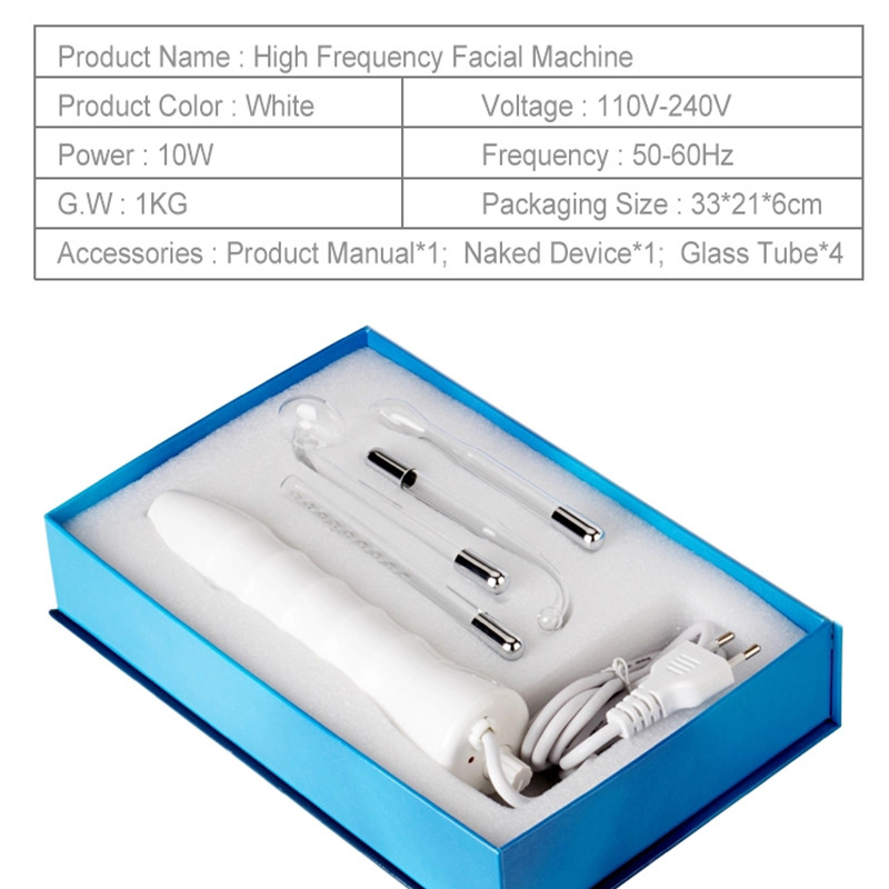 Prijenosni visokofrekventni štapić za lice, elektroda za njegu kose, sredstvo za uklanjanje akni, njegu kože, lice, kosu, spa salon, kozmetički uređaj