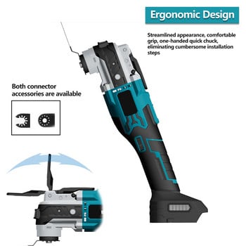 Εργαλείο πολλαπλών λειτουργιών χωρίς ψήκτρες Ασύρματο ταλαντευόμενο πολυεργαλείο Renovator Trimmer Ηλεκτρικό πριόνι 6 ταχυτήτων για μπαταρία Makita18V