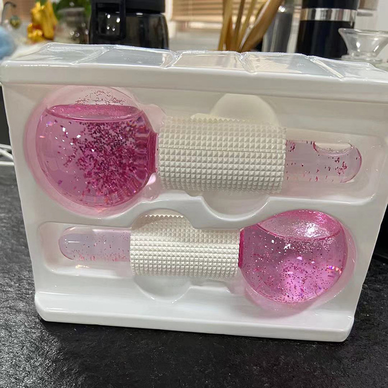 Crystal Face Roller Ball Arcmasszírozó Jéghenger Arc Varázs Hideg labda Szemmasszázs Szépség Jégkorong Energia Bőrápolás