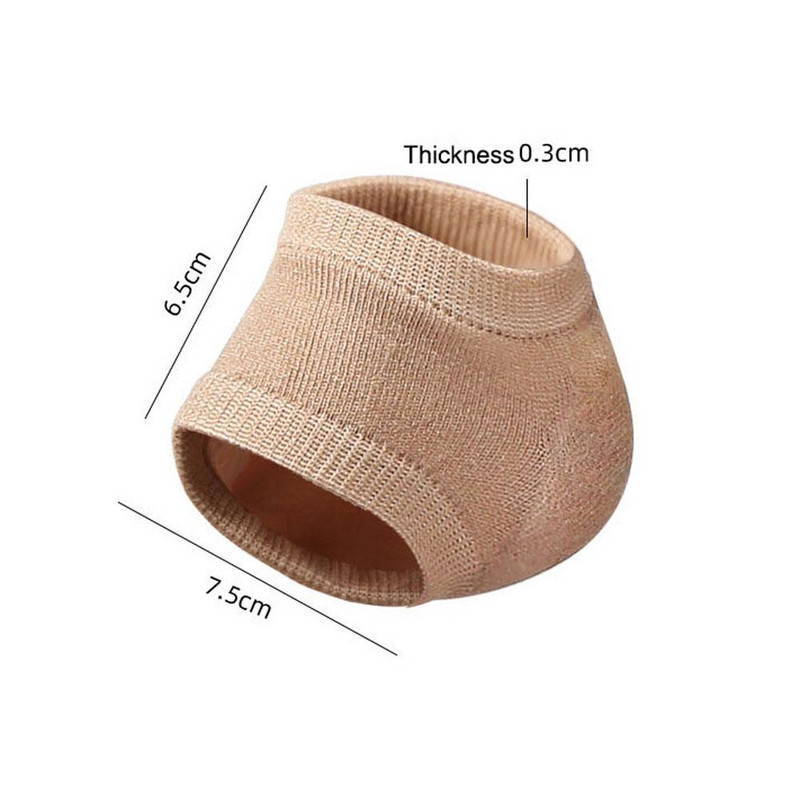Гел силиконов протектор за петата Подплънки за петата Подложки за петата Поддръжка на плантарен фасциит Грижа за краката Грижа за кожата Възстановяване на възглавница Чорапи на половин ярд