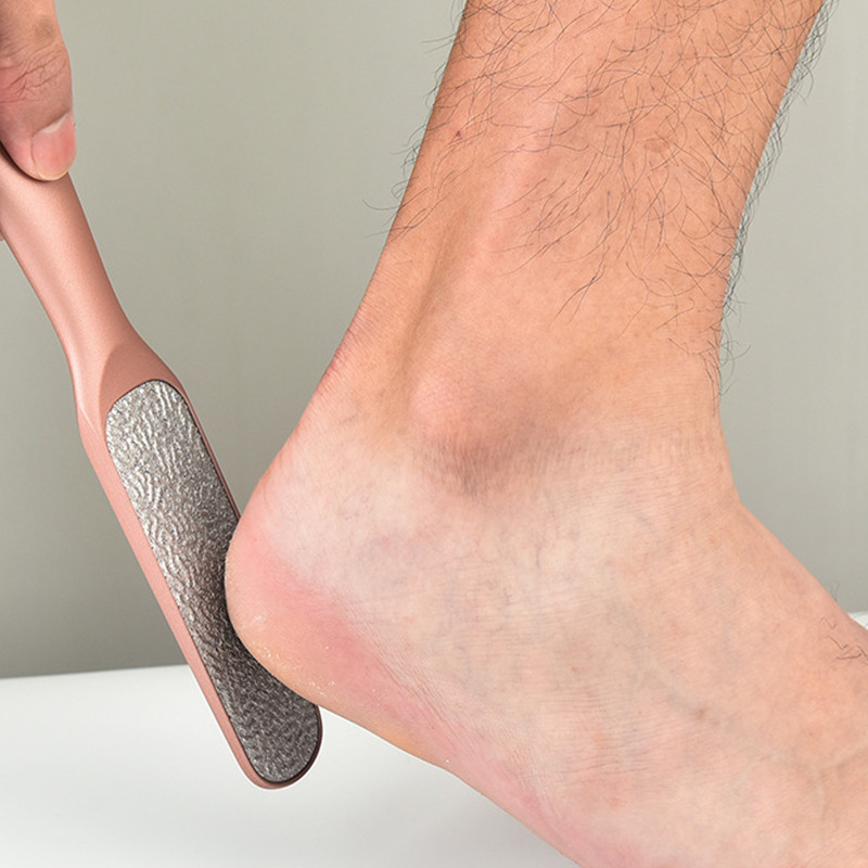 1db Professzionális kétoldali lábreszelő Rasp sarokreszelő Hard Dead Skin bőrkeményedés eltávolító pedikűr reszelő lábreszelő lábfürdő